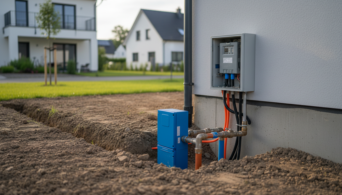 Fertige Wasser- und Stromanschlüsse am Baugrundstück, professionelle Dokumentation zu erschließungskosten baugrundstück.