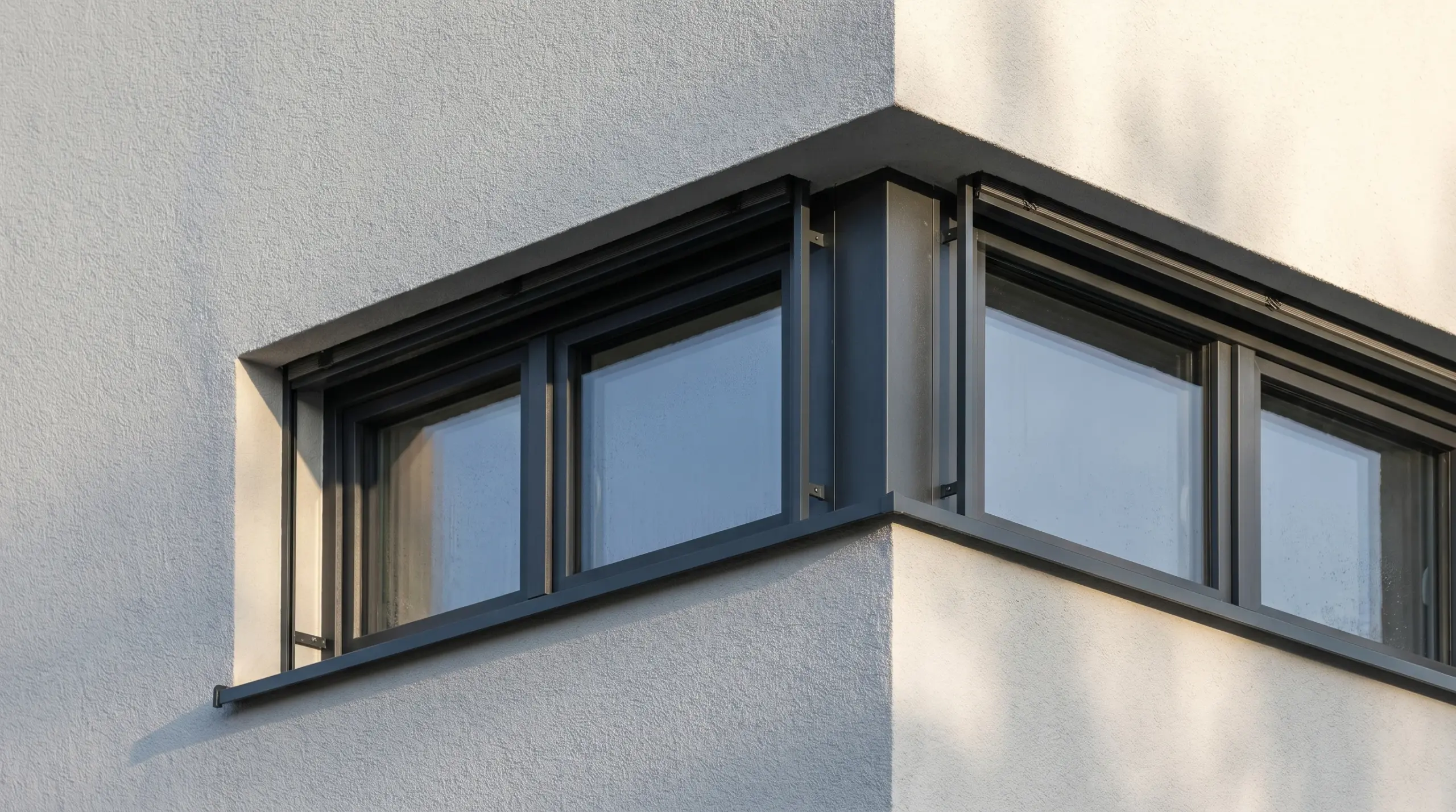 Energieausweis beantragen – gedämmte Hausfassade mit energieeffizienten Fenstern