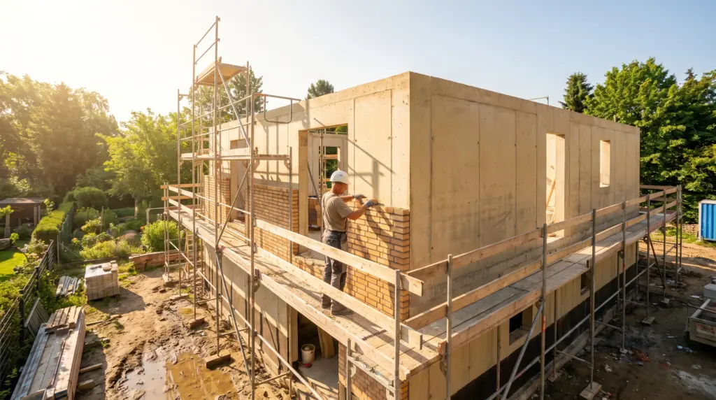Einfamilienhaus bauen Kosten – Maurerarbeiten und Rohbau eines modernen Neubaus
