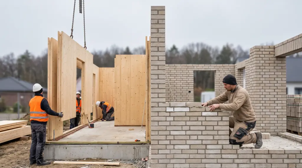 Fertighaus vs Massivhaus – Vergleich zweier Bauweisen: Holzständerbau und Ziegelmauerwerk im Überblick
