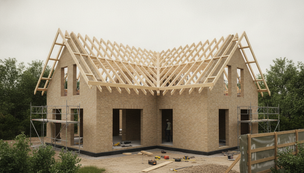 Neubau Checkliste – Rohbau eines modernen Einfamilienhauses in Deutschland