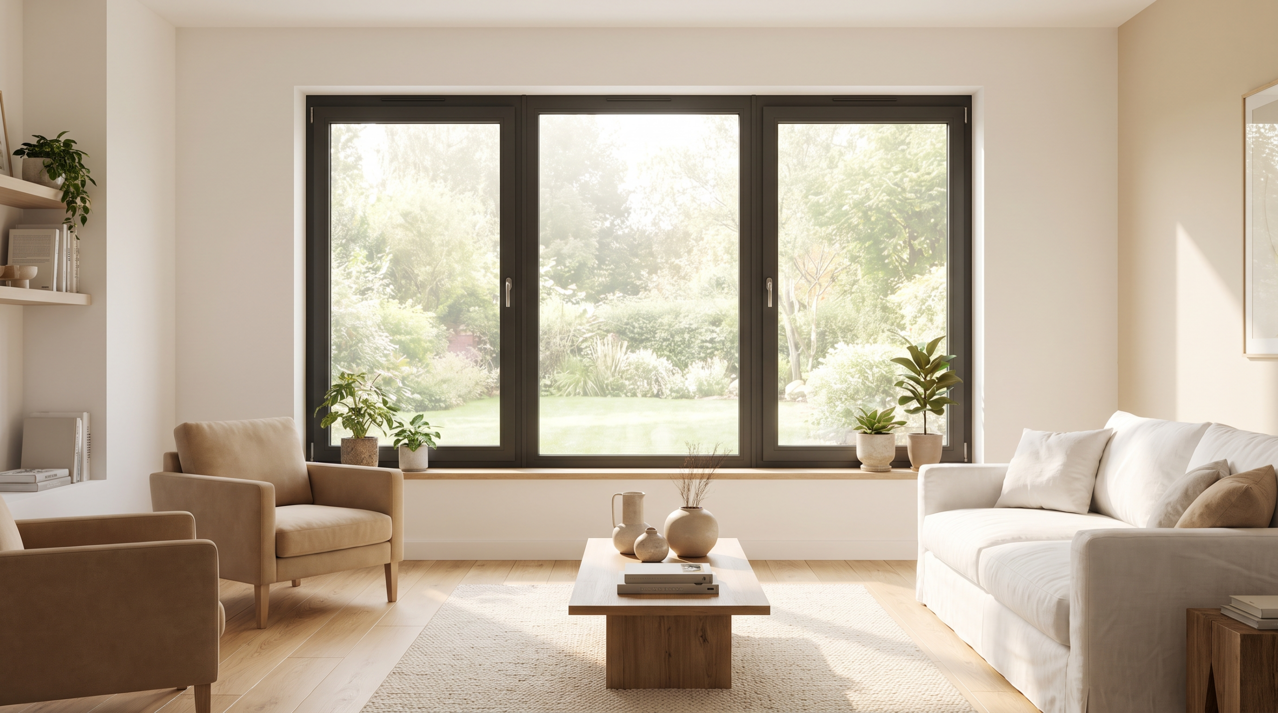Fenster austauschen Kosten - neu eingebautes Fenster mit Blick in den Garten