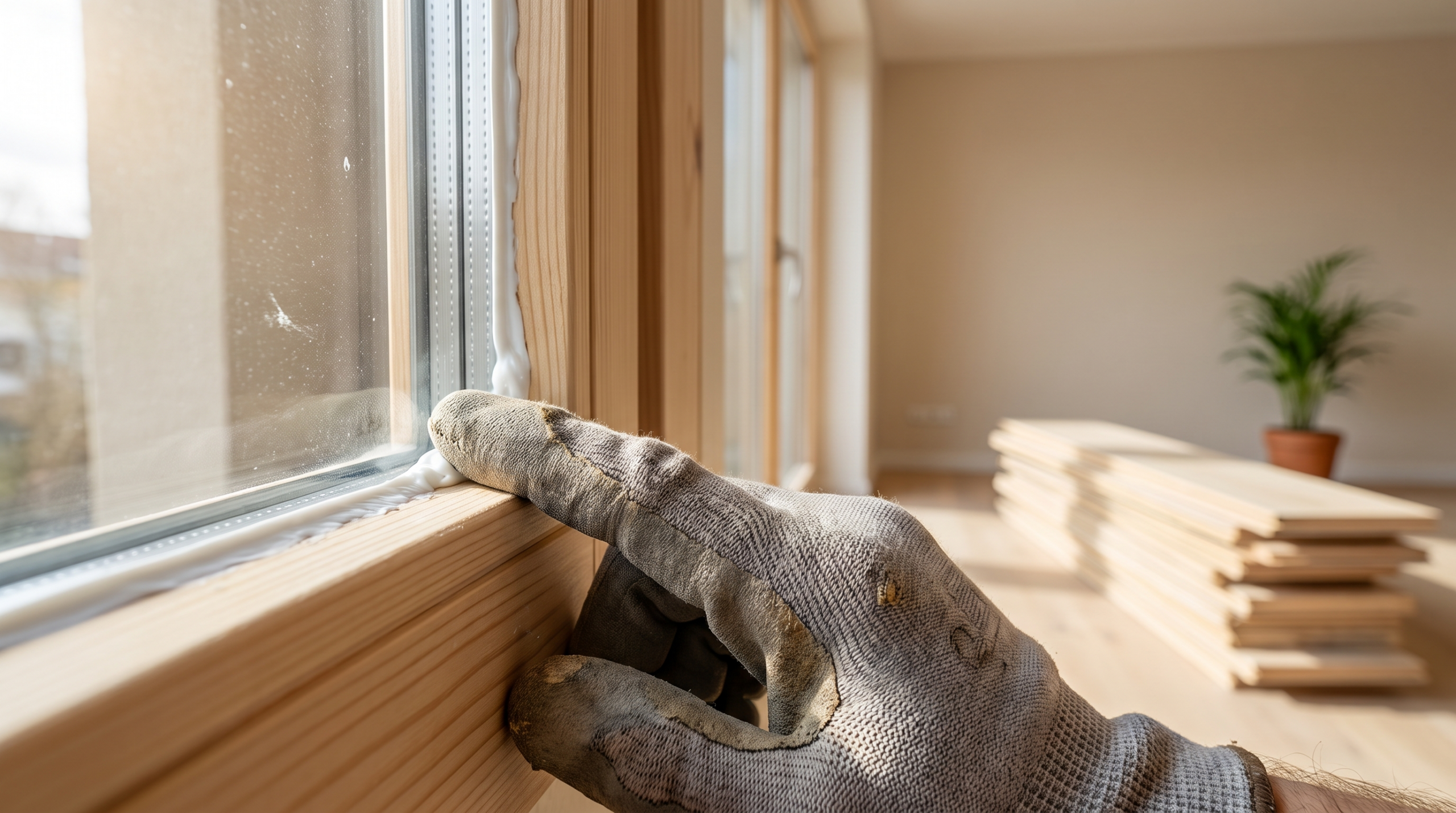 Bauabnahme Checkliste: Detailprüfung der Fensterdichtung bei der Hausbegehung