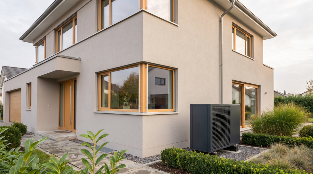KfW Förderung 2026 für ein energetisch sanniertes Haus mit Wärmepumpe
